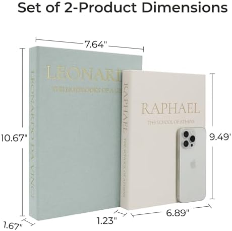 Upgraded Decorative Books for Home Decor - Coffee Table Faux Books for Decoration, Linen Fake Book Storage Box for Entryway, Bookshelf, Modern, Boho, Farmhouse & Neutral Aesthetic Decor, Set of 2 - Image 5