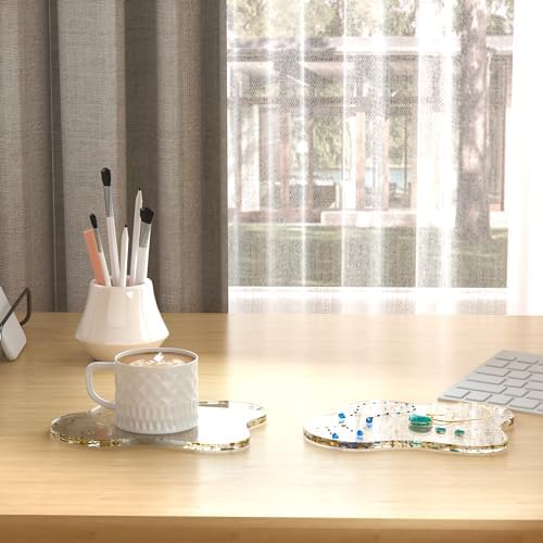 Acrylic Coaster Decorative Plates, Irregular Bar Drink Coaster, Clear Cloud Shape Coffee Cup Coaster, Perfect for Tabletop Protection and Accessories Display.(Gold) - Image 5