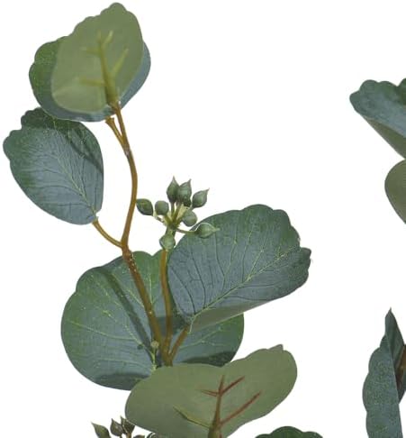 3 PCS 28" Artificial Eucalyptus Stems with Buds & Leaves, Green - Image 5