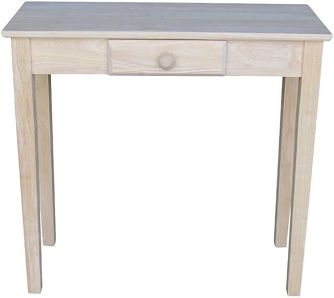 IC International Concepts, Rectangular Hall Table W/Drawer, Solid Real Wood - Image 7