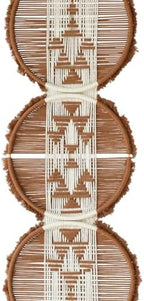 Macrame Wall Hanging Round Brown Handmade Wall Art Boho Decor 11.8"W*65"L - Image 6