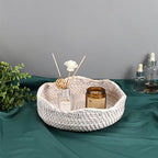 Hipiwe Rattan Key Basket for Entryway Table Handwoven Small Baskets Tray - Image 4