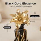 Lescafita African Woman Art Sculpture with Gold Floral Crown, Exquisite African Statue, Emotional Modern Home Art Gift for Various Settings Such as Home, Bookshelves, desks, or Offices(7.68 inch - Image 7