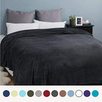 Bedsure GentleSoft Fleece Throw Blanket Dark Grey - Image 9