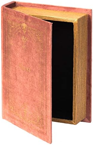 Decorative Vintage Book Shaped Trinket Storage Box - Brown by Vintiquewise