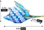 Hand Blown Glass Shell Decoration, Modern Art Glass Conch Statue, Blue and White Home Decorative Shells for Home Living Room, Coffee Table, TV Stand, entryway Entrance, Mantelpiece Decoration - Image 2