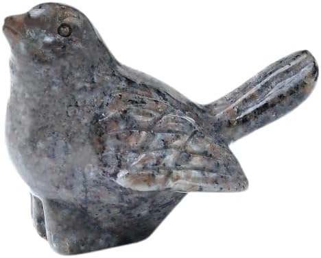 Natural Flame Stone Crystal Bird Figurine, Animal Home Decor by WUYOUSHI