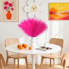 Serwalin 60PCS 17.7" Hot Pink Pampas Grass Decor Feathers Vase Filler Decor - Image 4