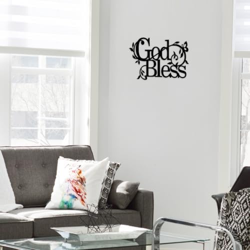 God Bless Metal Wall Sign for Home Decor, Christian Wall Art, 14.5x9 inch - Image 7