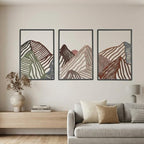 Peryiter 3 Pcs Metal Wall Art Decor for Living Room, Colorful by Peryiter