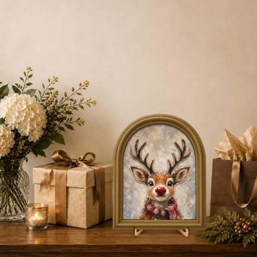 Christmas Decor Vintage Cute Rudolph Reindeer Wall Art Sign Table Decor - Image 7