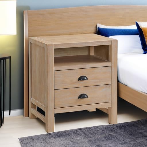 Arden Rustic Wood Nightstand - Image 5