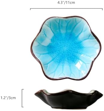 Ice Cracking Leaf Jewelry Dish, Decorative Ring Holder Small Trinket Tray Bowl, Gifts for Daughter Mom Friends, Lake Blue. - Image 6