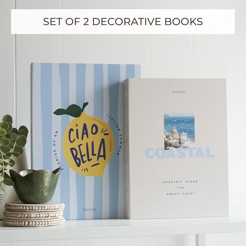 Beautiful Decorative Books - Set of 2 Coastal Boxes for Coffee Table Decor - Image 4