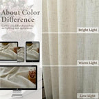 Pitalk Flax Linen Curtains 90 Inches Long - Image 3