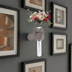 Wall Sculptures, Hand Vases Home Decor, Wall Mount Art Sculpture, Unique Wall Art Statue, Funky Flower Vase Decorations, Modern Eclectic Hanging Decor,Glass Test Tube Vase (Beige) - Image 7