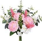 Artificial Flowers Bouquet Fake Pink Peonies for Floral Arrangements by Unknown