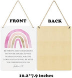 Inspirational Boho Scripture Wall Art Bible Verses Joshua 1:9 Wooden Hanging Sign Prayer Room Decor Religious Gift Christian Wall Decor for Home Office Bedroom Baby Boys Girls Room Nursery 8x10 Inches - Image 7