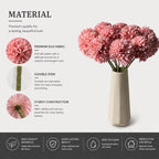 Mandy's 12pcs Artificial Dusty Pink Ball Chrysanthemum Flowers - Image 4