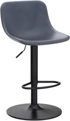 Adjustable Bar Stools Set of 2, Mid Century Modern Swivel Bar Stools, - Image 5