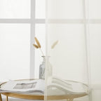 MIULEE Short Sheer Curtains 30 Inch Length 2 Panels, 29 x 30 Inches, Ivory | - Image 6