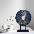 Minimalist Round Statue Above Cabinet Decor Kitchen, Modern Decorative Sculpture Home Decorations for Living Room Coffee Table, Office Decor Items, Center Pieces Decoration (Blue) - Image 7