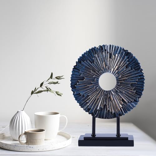 Minimalist Round Statue Above Cabinet Decor Kitchen, Modern Decorative Sculpture Home Decorations for Living Room Coffee Table, Office Decor Items, Center Pieces Decoration (Blue) - Image 7