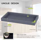 Silicone Bathroom Vanity Tray Dish Soap Holder Sink Organizer, Grey - Image 4