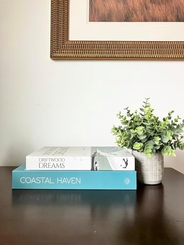 Decorative Faux Book Storage Box 2-Pack with Magnetic Close for Living Room Decor, Room Decor Aesthetic, Shelf Decor - Coastal Style Fake Book for Coffee Table - Image 3
