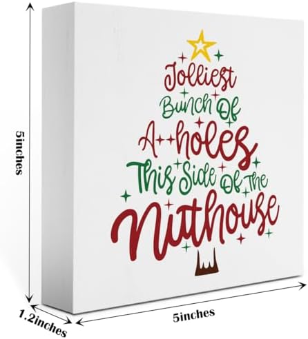 Christmas Vacation Decorations, Christmas Holiday Decor for Home, Funny Xmas Vacation Movie Gifts, Merry Xmas Holiday Decorations for Table 5 x 5 inches - Image 2