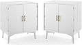 Home Square 2 Door Wood Bar Cabinet Set in White by HomeSquare