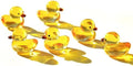 6 Pcs Mini Yellow Glass Duck Figurines Collectible Desk Decor by HDHYALINEDORA
