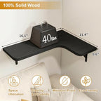 Fixwal Conner Shelves Wall Mounted for Decor, Black Set of 5 - Image 3