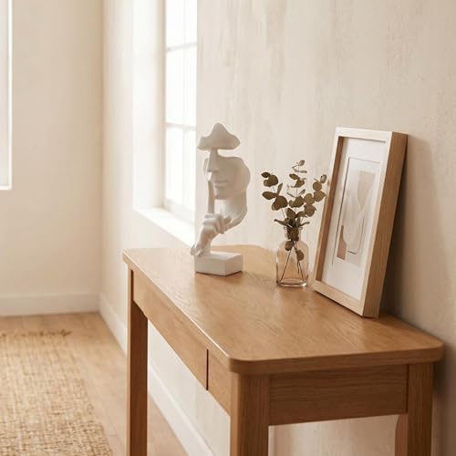 White Abstract Face Sculpture Minimalist Abstract Face Figurine Modern Home Decor Abstract Human Face Statue for Living Room Bedroom - Image 3