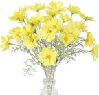 IPOPU Fake Yellow Flowers Artificial Daisies 5PCS Silk Cosmos Fake Daisies Wild Flowers 24.5”Artificial Wildflowers Table Decor for Baby Shower Centerpieces Wedding Bouquet (Yellow) by IPOPU