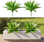 Artificial Agave Faux Agave 16.5In Fake Greenery Outdoor Artificial Plant Fake Plant for Indoor Home Decoration Plastic Plant Outdoor Decoration front porch decor Simulation Plants 2Pack,Green by ENALGRE
