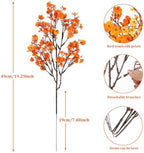8Pcs Artificial Fall Flowers Real Touch Flowers Decorations,Orange Yellow - Image 7