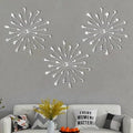DXYAKY Set of 3 Silver Starburst Metal Wall Art Decor, 11.8 Inch Sparkling Diamond Star Jeweled Teardrop, Elegant Rhinestone Crystal Home Decor Accents, Living Room Bedroom Decorative Wall Sculpture by DXYAKY