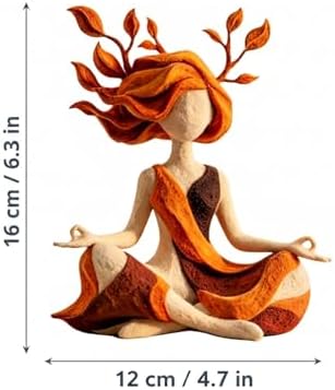 Serenity Growth Meditation Figurine – Abstract Resin Yoga Sculpture for Mindfulness & Inner Peace, Aesthetic Home Decor Statue for Living Room, Bedroom, Desk, Relaxation Gift - Image 3