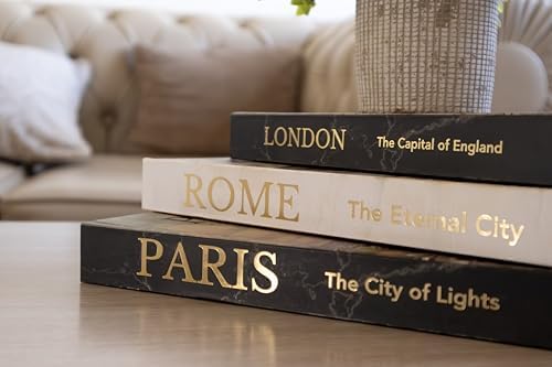 Decorative Books for Home Decor, Beautiful Set of 3. Decorative Boxes, not pages inside. Libros Decorativos para Mesa de Centro, Coffee Table Books. Decorative Boxes for Bookshelf - Image 5