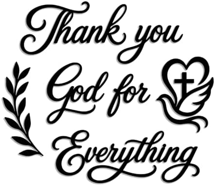 Thank You God for Everything Wall Decor Sign, 7-Piece Set by OubasaMakeYourHomeAmazing