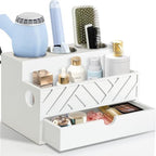 Hair Tool Organizer, Hair Dryer Holder with Drawer, Bathroom Countertop Organizer for Bathroom Accessories, Blow Dryer Organizer for Hair Styling Tools, Vanity Organizer for Bathroom, Vanity, Kitchen by Unistyle
