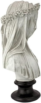 Design Toscano Veiled Maiden Indoor Bust Statue, 9 Inch Wide, 14 Inch Tall - Image 5