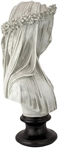Design Toscano Veiled Maiden Indoor Bust Statue, 9 Inch Wide, 14 Inch Tall - Image 5