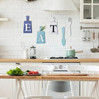 Jetec Cutting Board Eat Sign Set Wall Decor, Dark Blue, Light Blue, White - Image 5