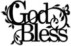 God Bless Metal Wall Sign for Home Decor, Christian Wall Art, 14.5x9 inch by OubasaMakeYourHomeAmazing