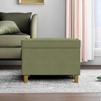 HomePop - Dinah 24" Storage Ottoman- Light Sage Green Velvet - Image 9