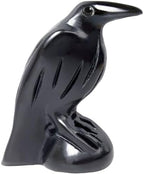 Black Obsidian Raven Statue Gothic Witchy Decor Hekate Crystal by Hguxmcu