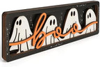 Vintage Halloween Boo Decorations for Office Home Table Mantel Shelf Desk by COCHIE