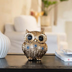 TOHLUCS Owl Statue Home Decor Accents with Evil Eye.Gold Decor for Bookshelf, Bedroom, Living Room, Office, Table and Shelf.Vintage Owl Figurines Gifts for Birds Lover.Cute Small Animal Sculptures. - Image 3
